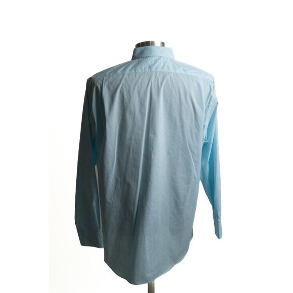 Ralph Lauren Polo Button Up Shirt 17 34/35‎  Blue Slim Long Sleeve BLACK LABEL - Picture 5 of 7